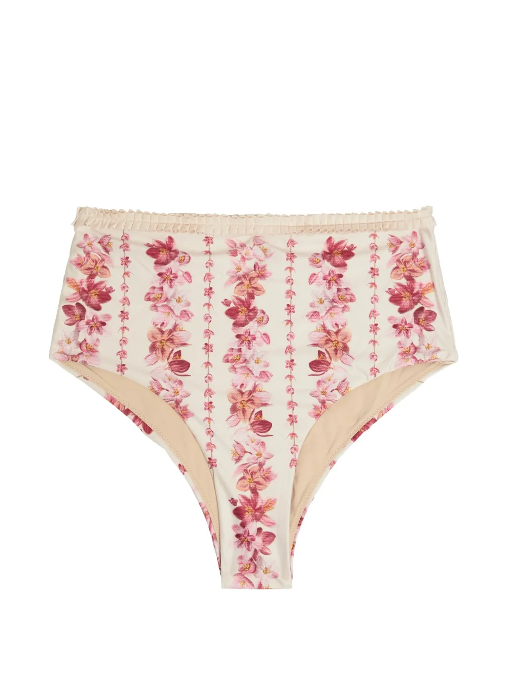 Agua By Agua Bendita floral-print ruffled bikini bottoms - Toni neutri