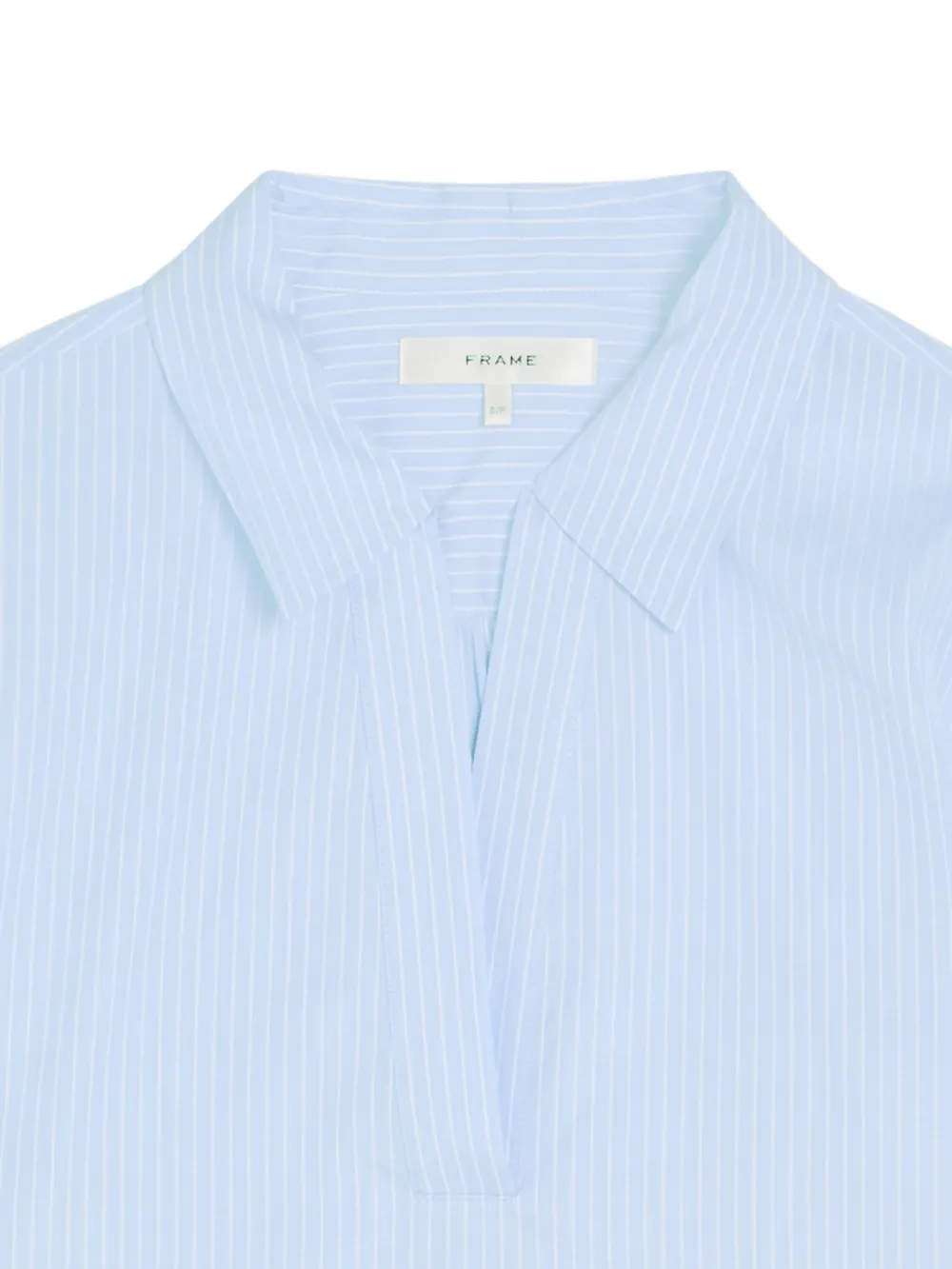  Frame Top Con Cuello A Rayas - Azul 