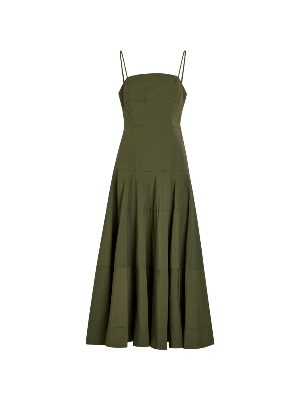 Veronica Beard Ilona square-neck midi dress - Grün