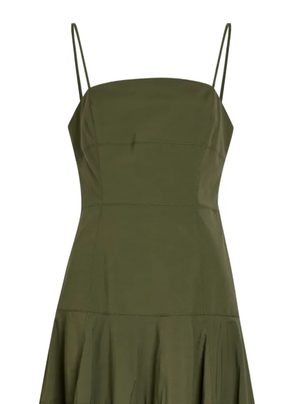 Veronica Beard Ilona square-neck Midi Dress | Green | FARFETCH Veronica Beard Ilona square-neck Midi Dress | Green | FARFETCH