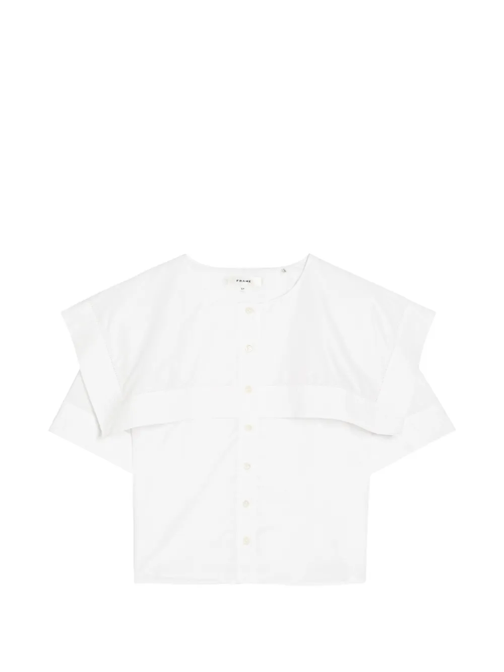 FRAME The Sleek Cape short-sleeves shirt - White