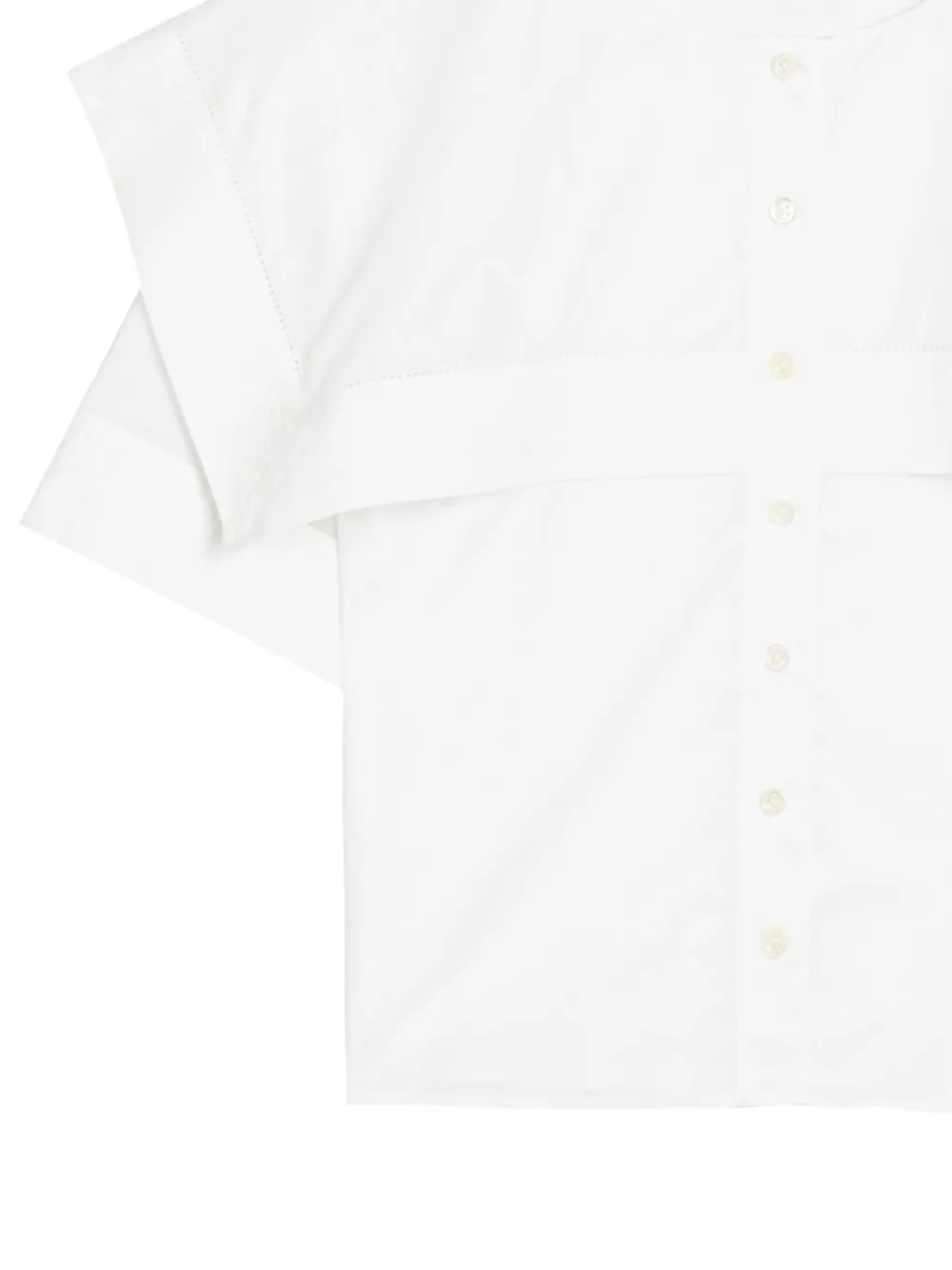 FRAME The Sleek Cape blouse met korte mouwen Wit