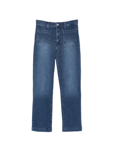 FRAME jeans capri con bolsillos