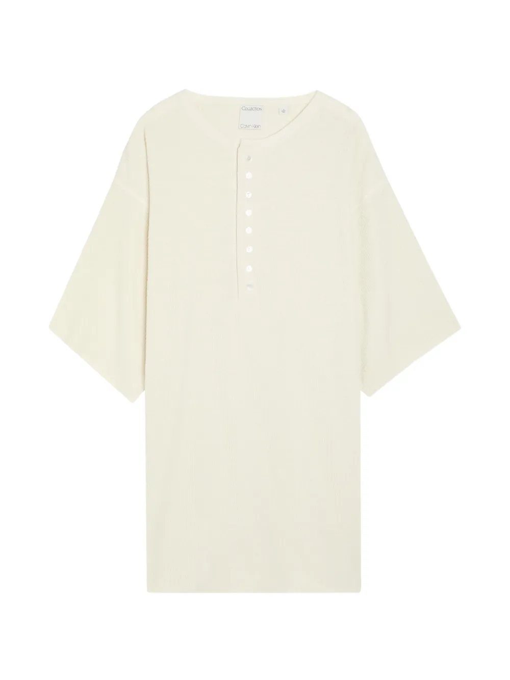 CALVIN KLEIN COLLECTION Christopher button-placket short-sleeve sweatshirt - Toni neutri