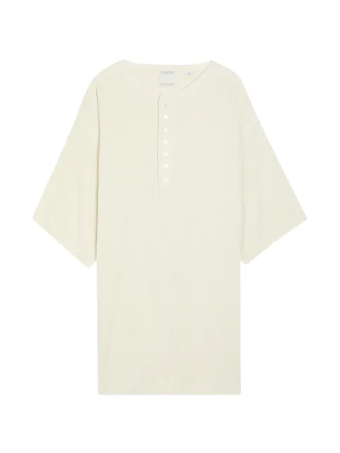 CALVIN KLEIN COLLECTION Christopher button-placket short-sleeve sweatshirt