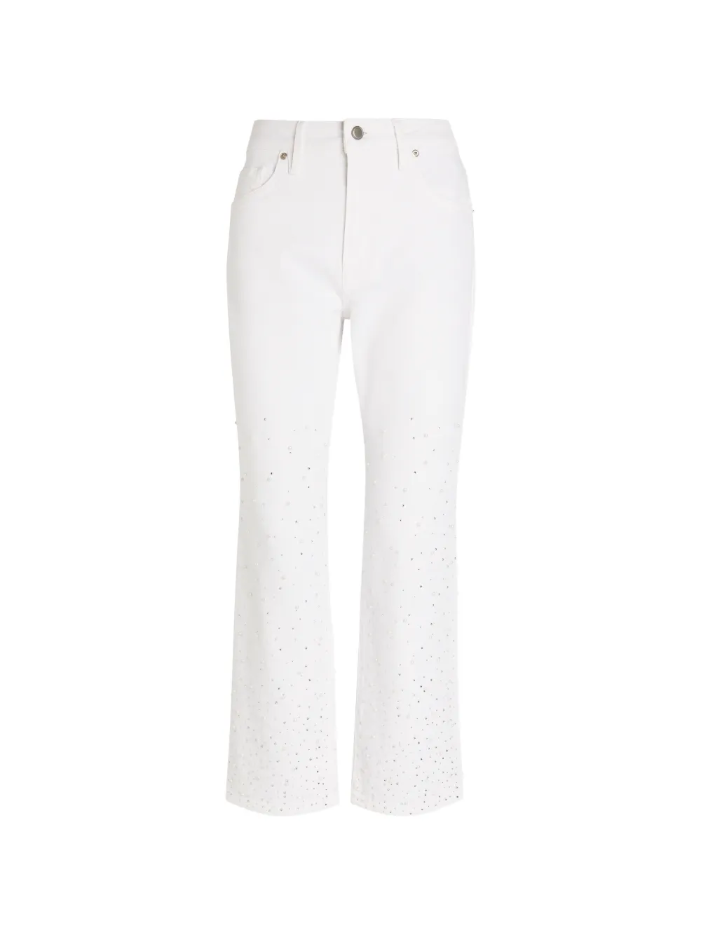 Good American Good Icon pearl-embellished jeans - Weiß