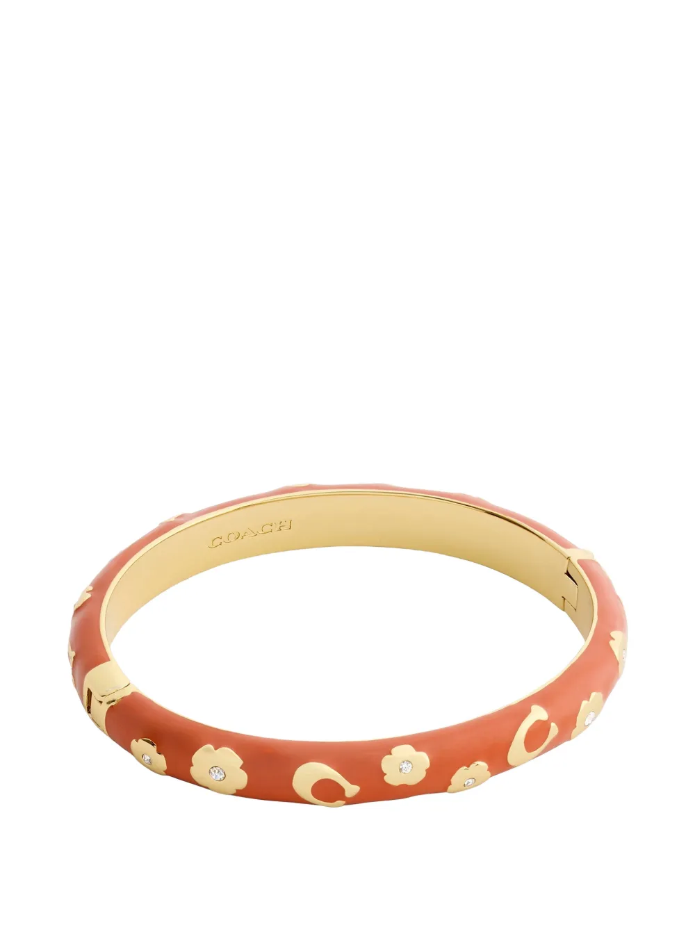 Coach enamel floral-motif bangle - Oro