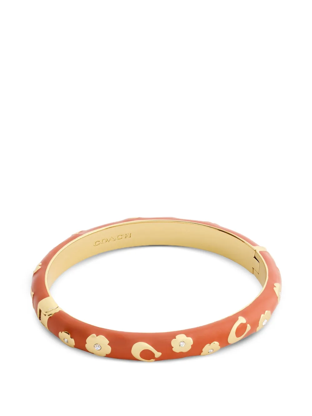 Coach enamel floral-motif bangle - Oro