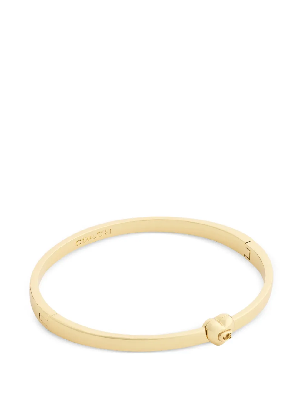 Coach heart-motif logo bangle - Oro