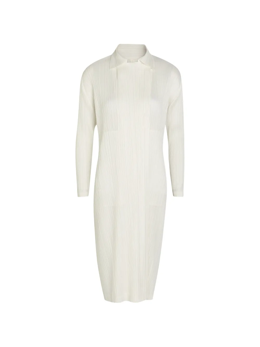 Pleats Please Issey Miyake Monthly Colors: February pleated coat - Neutrals