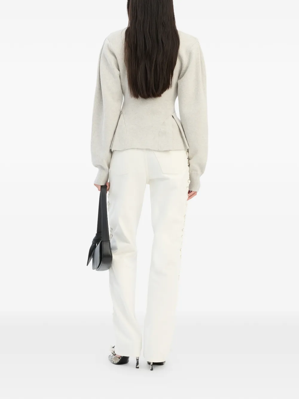 ROTATE BIRGER CHRISTENSEN Jeans met veters Wit