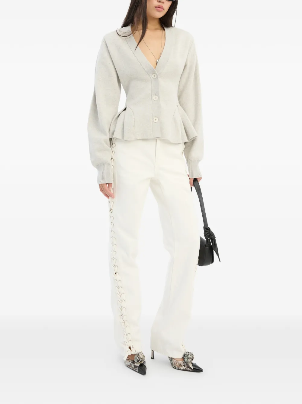  Rotate Birger Christensen Laced Jeans - White 
