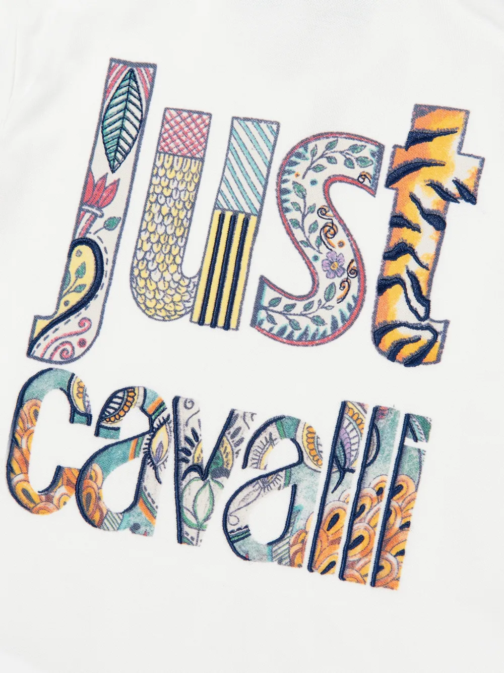 Just Cavalli Poloshirt met logodetail Wit