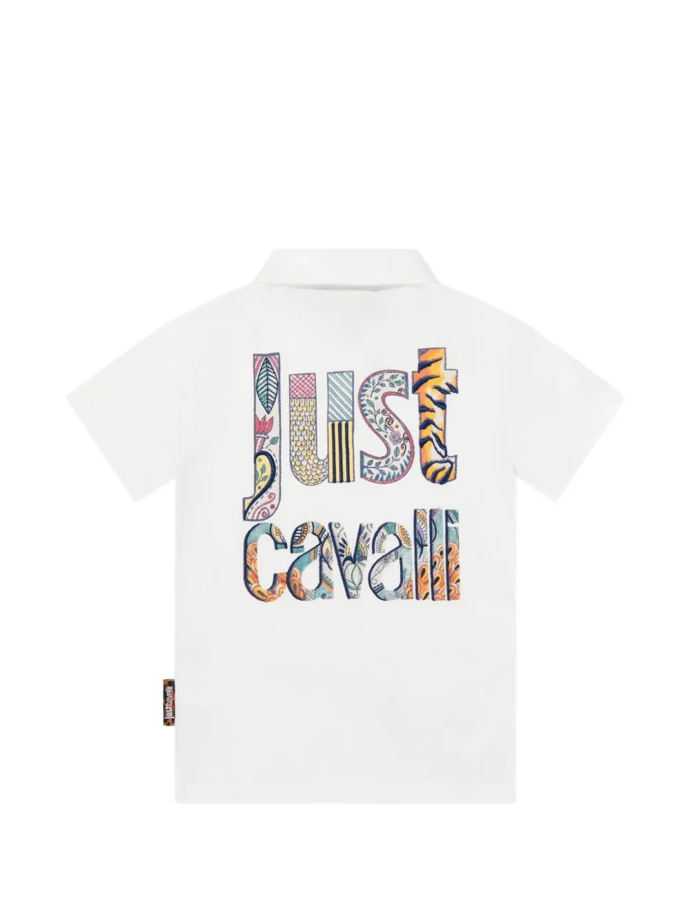 Just Cavalli Poloshirt met logodetail Wit