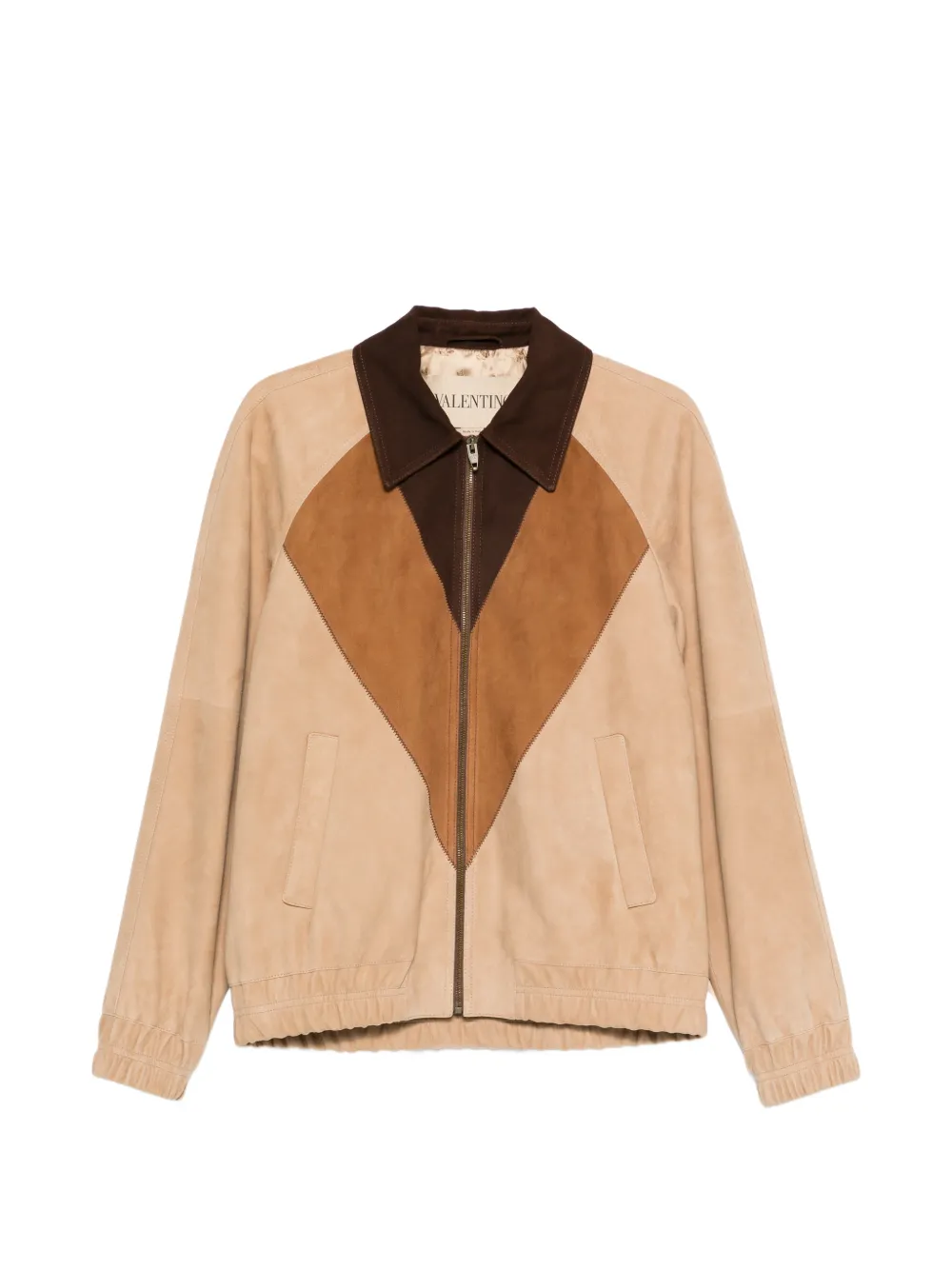 Valentino Garavani diamond panel collar jacket - Nude