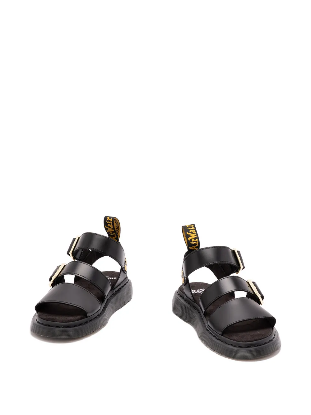 Dr. Martens Gryphon Quad leather sandals Zwart
