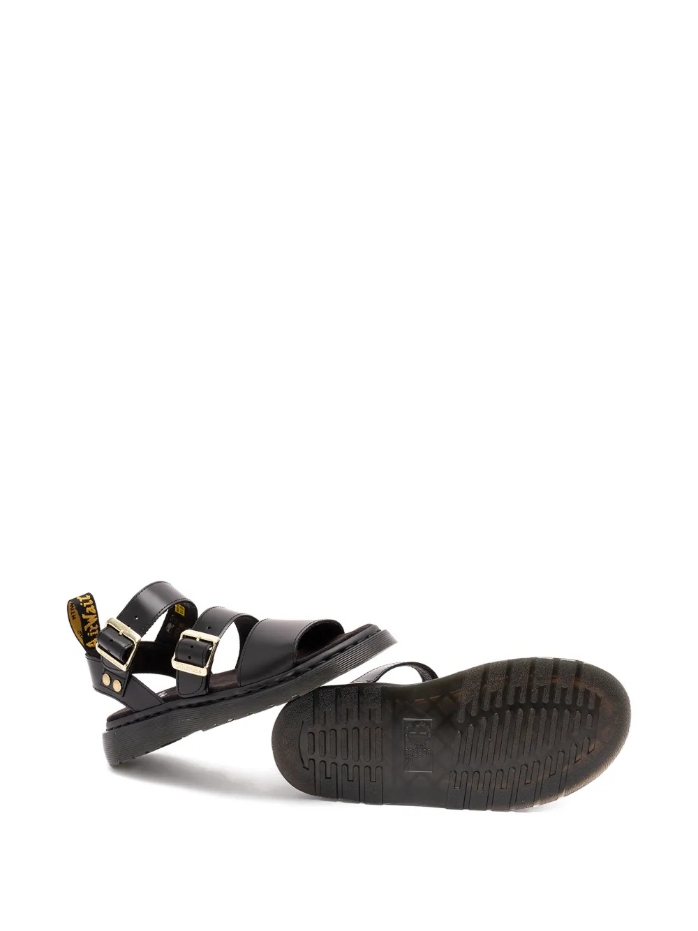Dr. Martens Gryphon Quad leather sandals Zwart