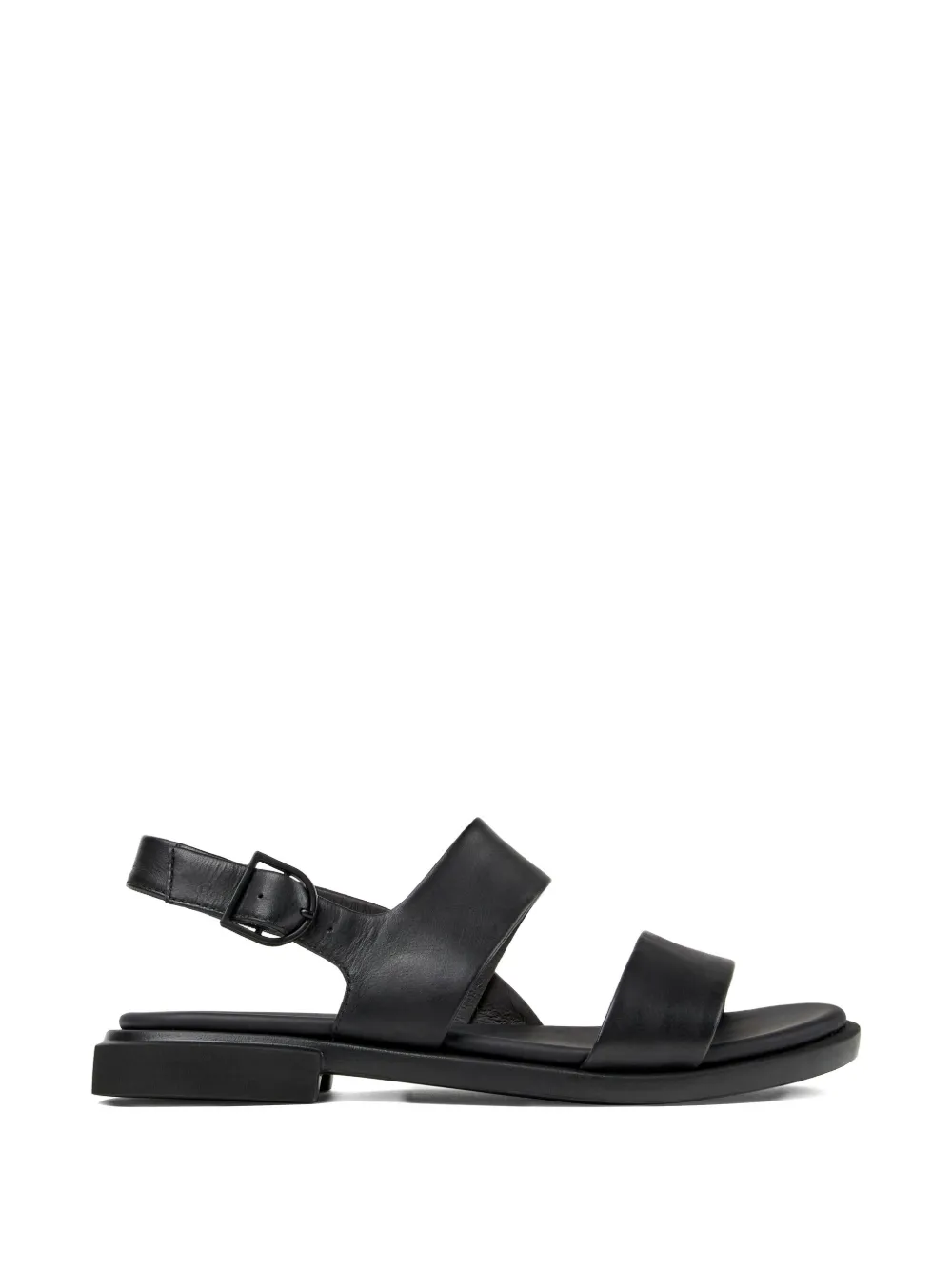 Camper Edy platte leren sandalen Zwart