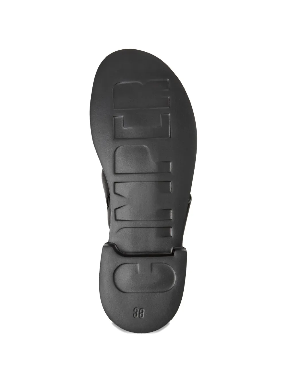 Camper Edy platte leren sandalen Zwart