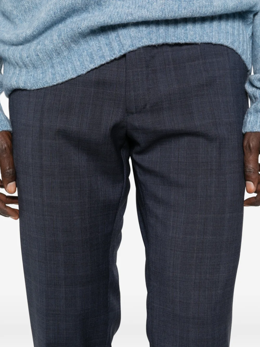 Incotex Geruite broek Blauw