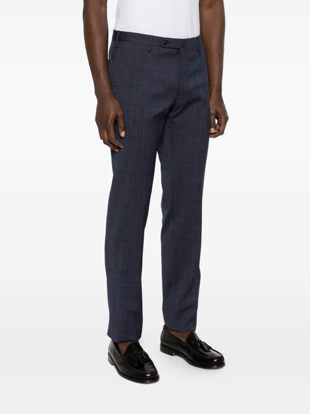  Incotex Checked Trousers - Blue 
