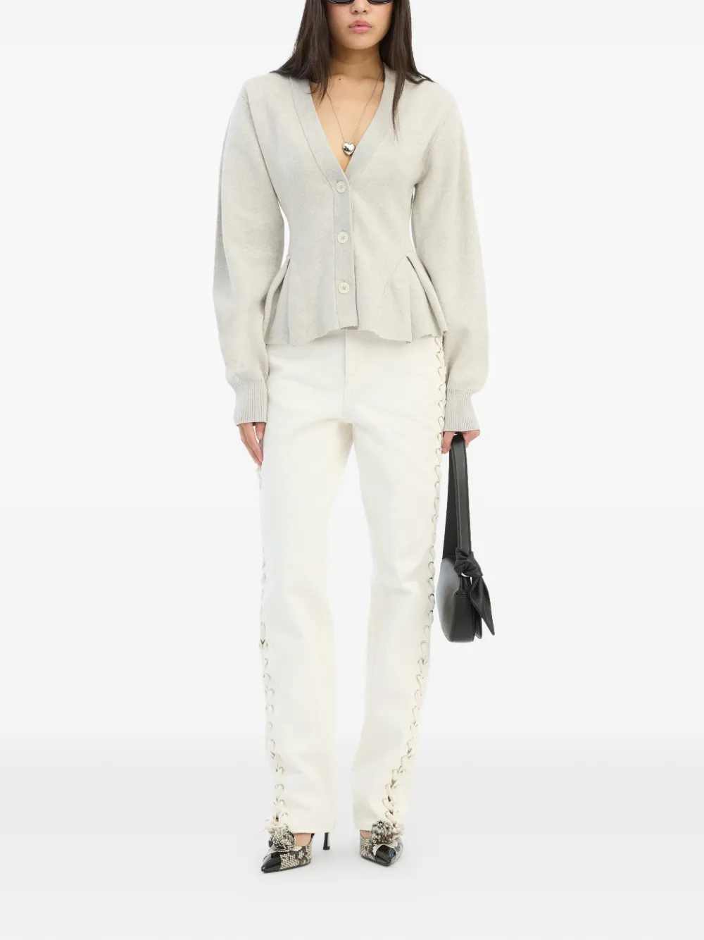 ROTATE BIRGER CHRISTENSEN Vest met V-hals Grijs