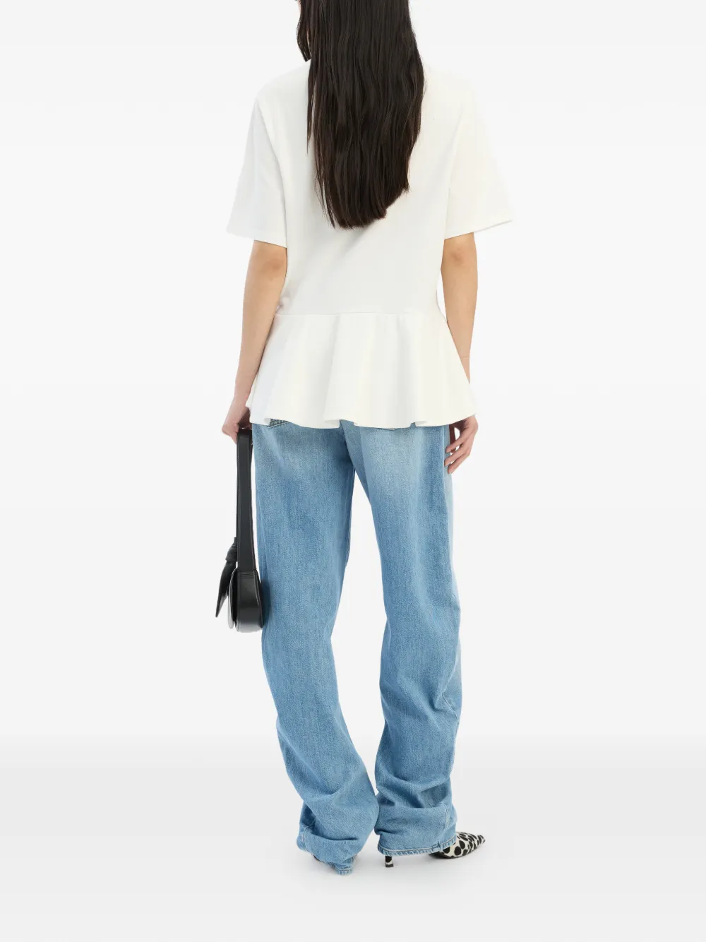 ROTATE BIRGER CHRISTENSEN T-shirt met logodetail Wit