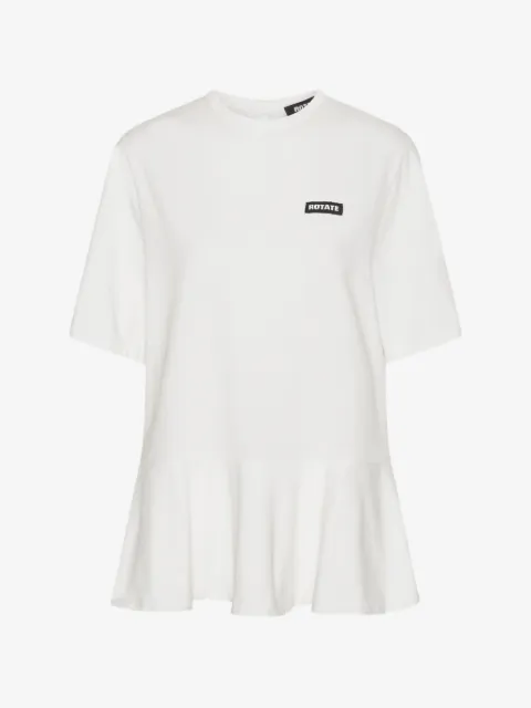 ROTATE BIRGER CHRISTENSEN peplum T-shirt bright white