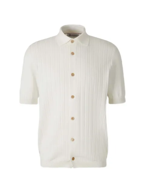 Brunello Cucinelli ribbed button shirt