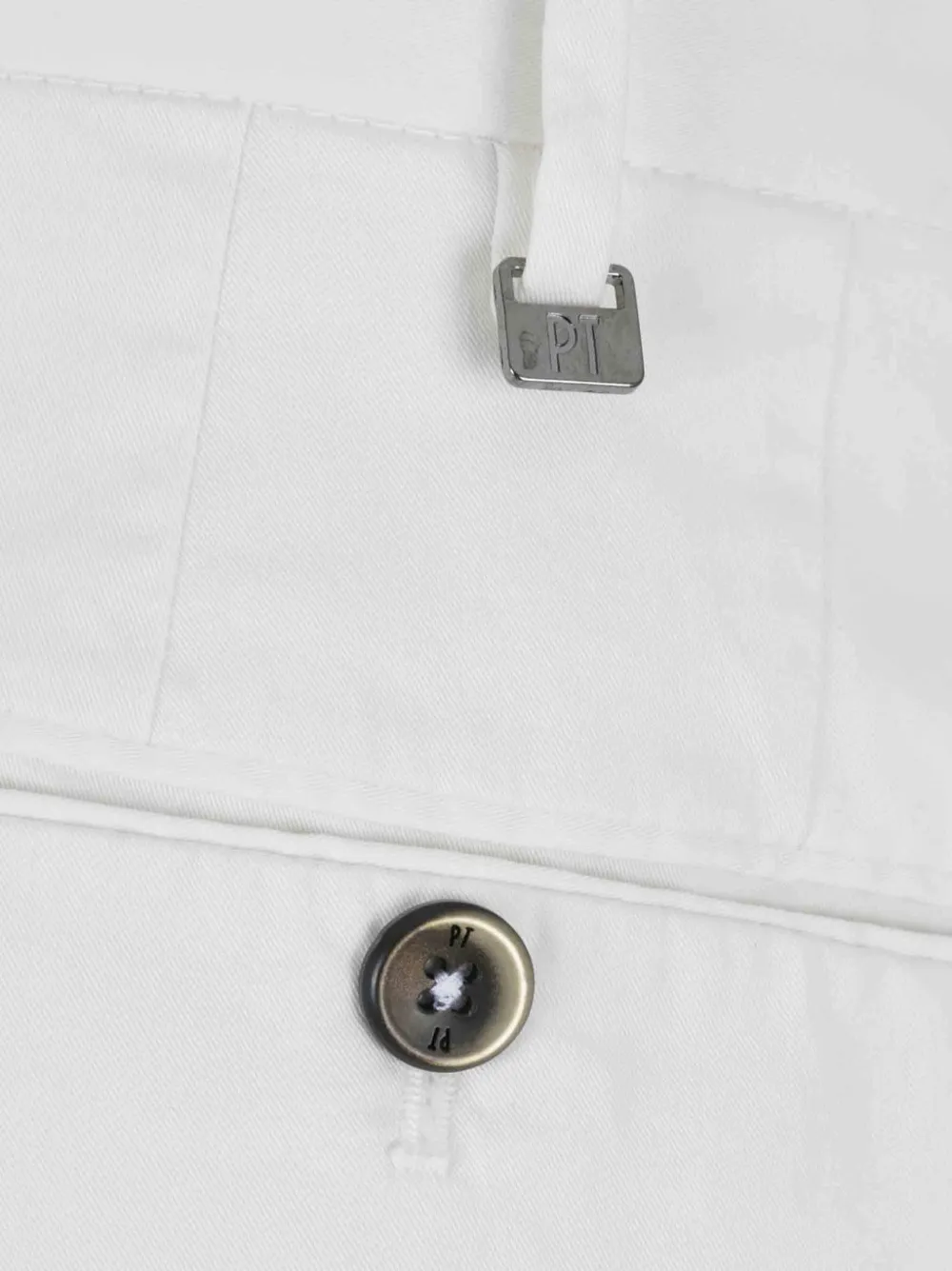 PT Torino Pantalon met logoplakkaat Wit