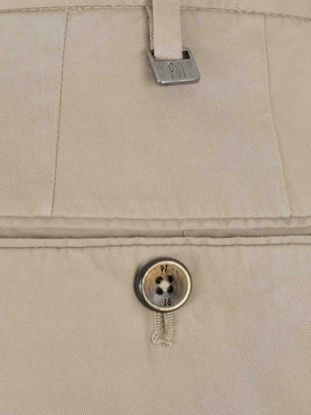 Pt Torino Button Chino Trousers - Neutrals 