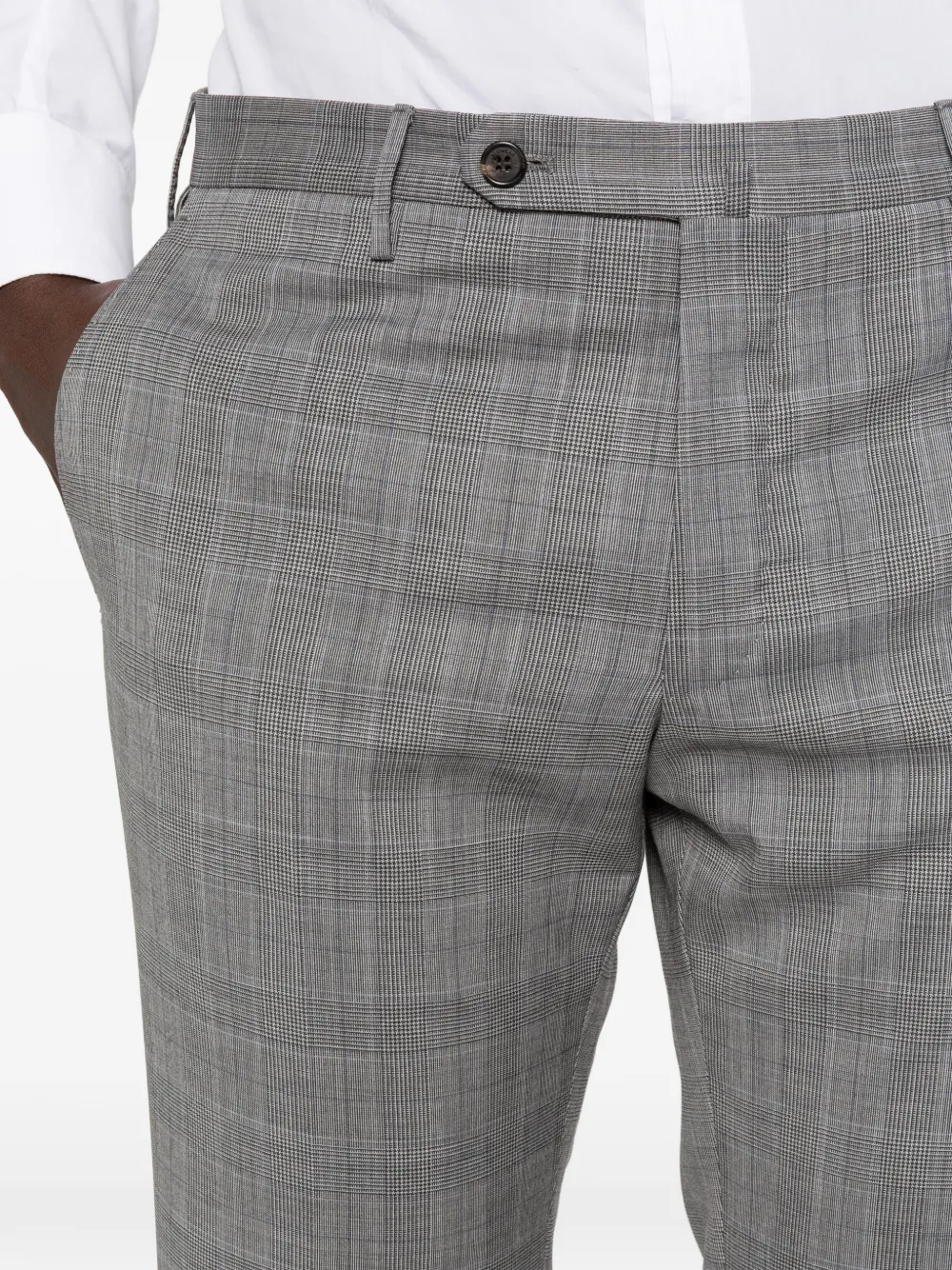Incotex Geruite broek Grijs