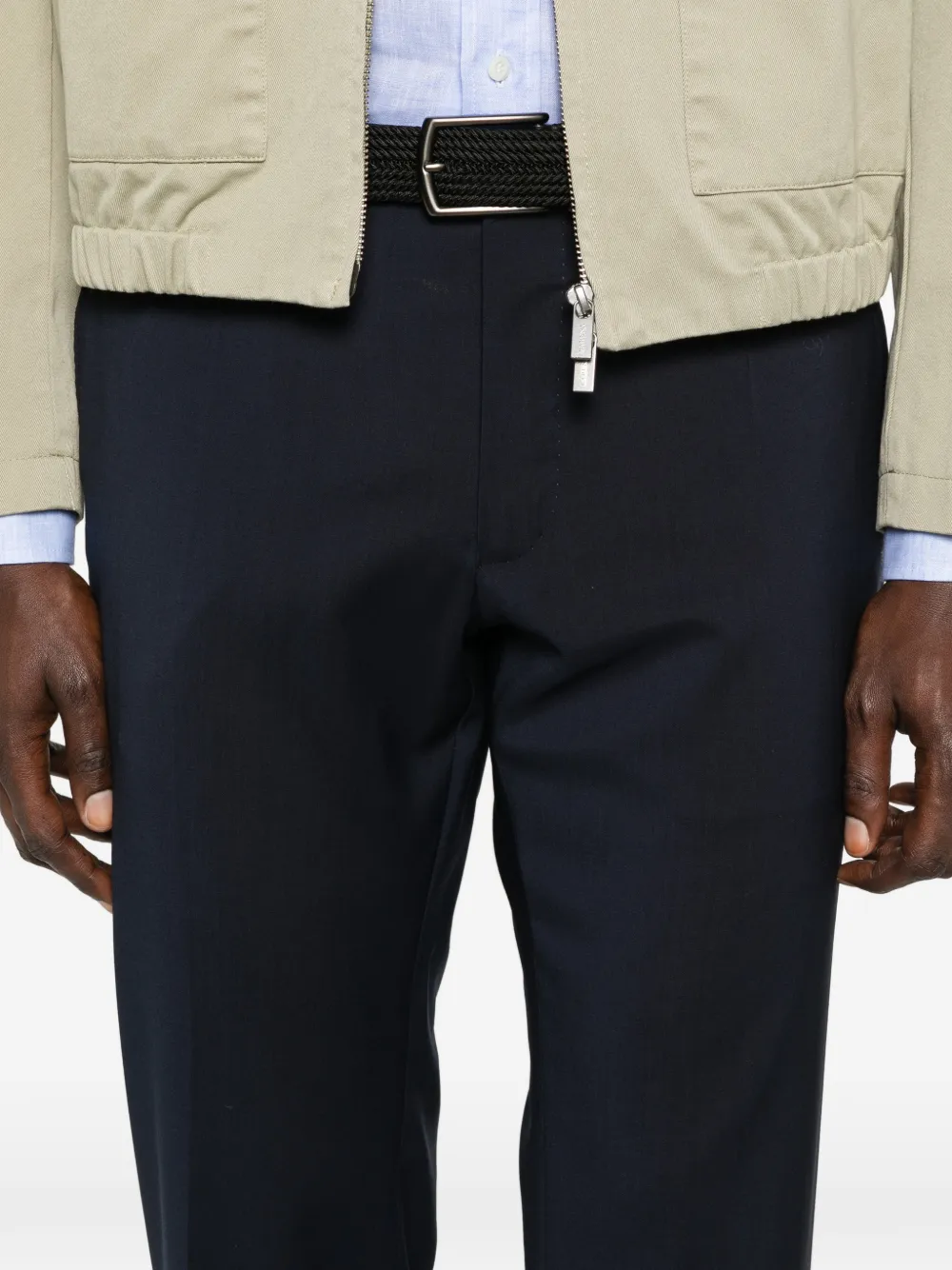 Incotex Broek met textuur Blauw