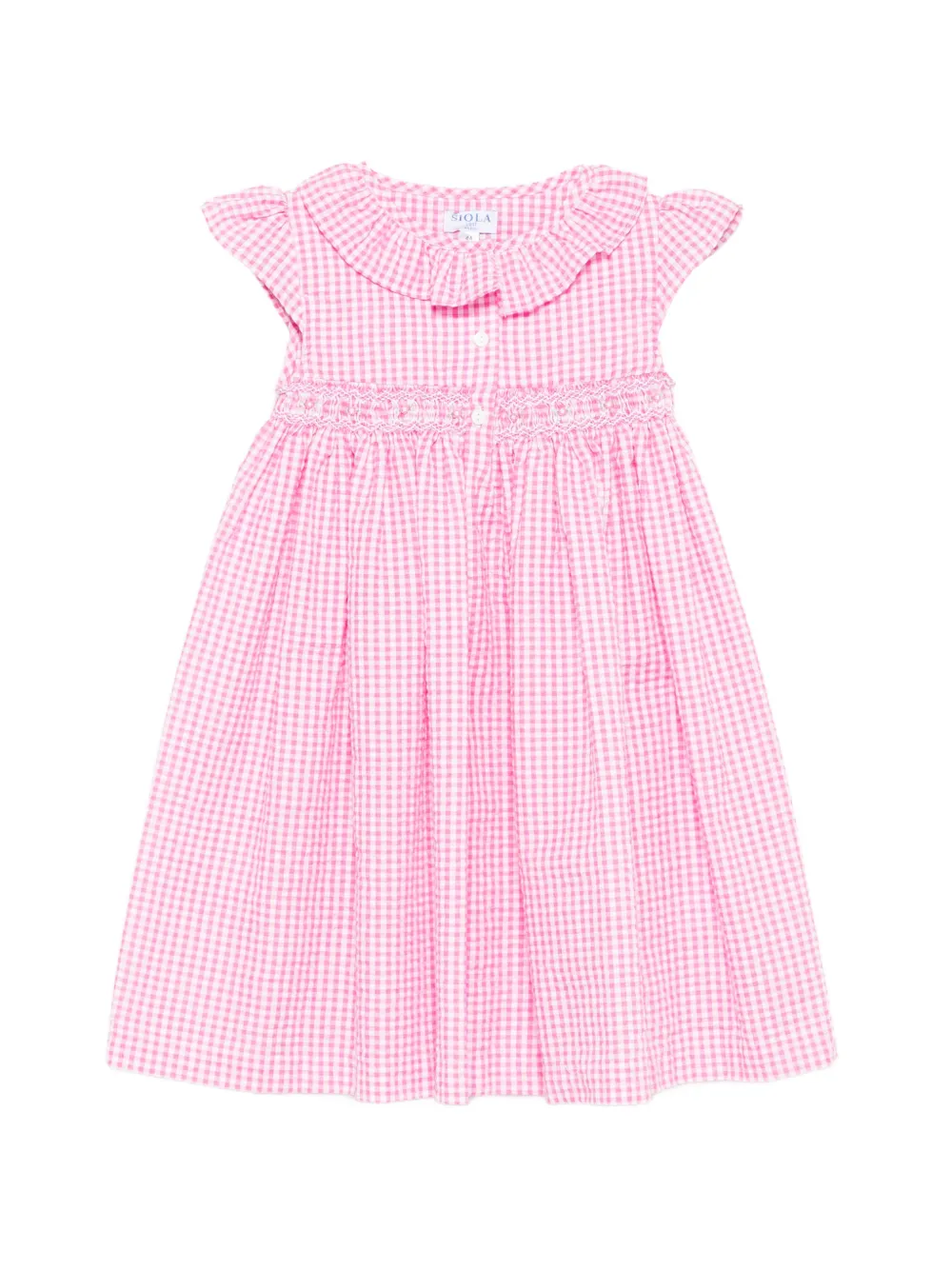 Siola ruffled gingham-pattern dress - Rosa