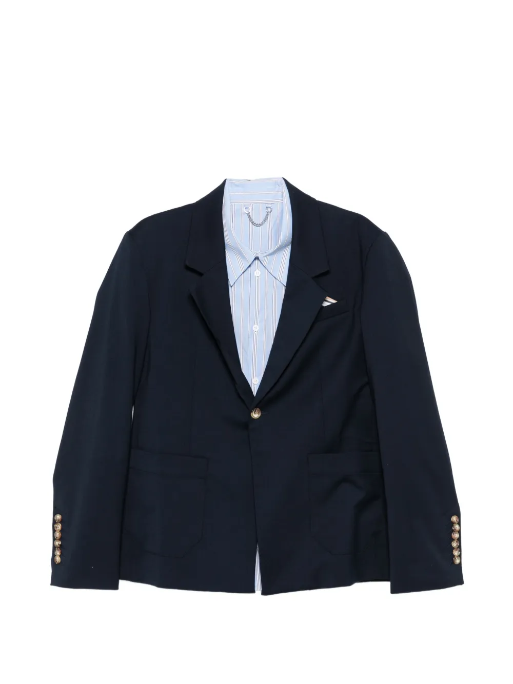 Charles Jeffrey Loverboy pocket '5 minutes early' jacket - Blu