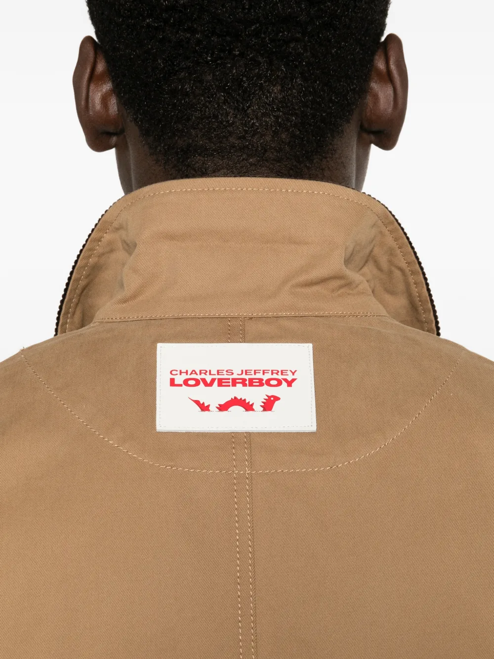 Charles Jeffrey Loverboy Jack met ribfluwelen kraag Beige