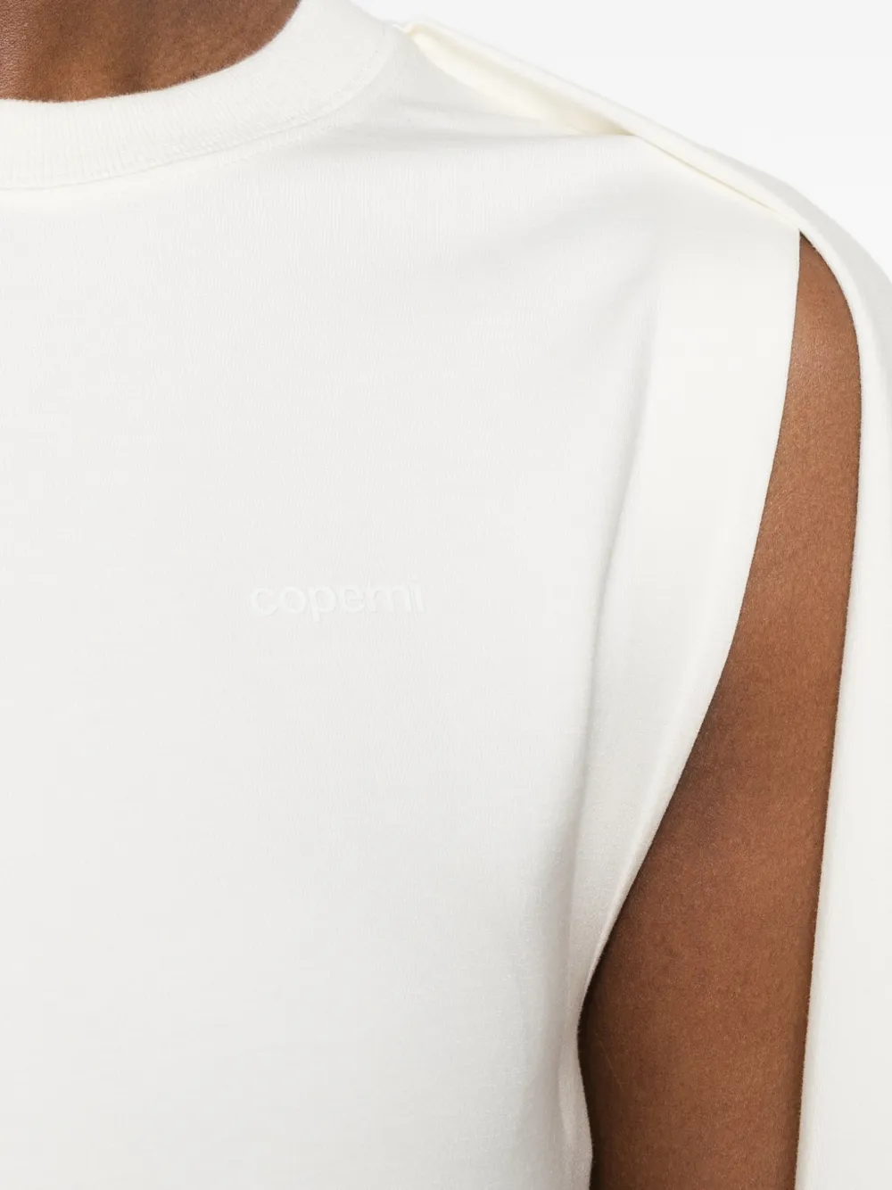 Coperni Gedrapeerde T-shirtjurk Beige