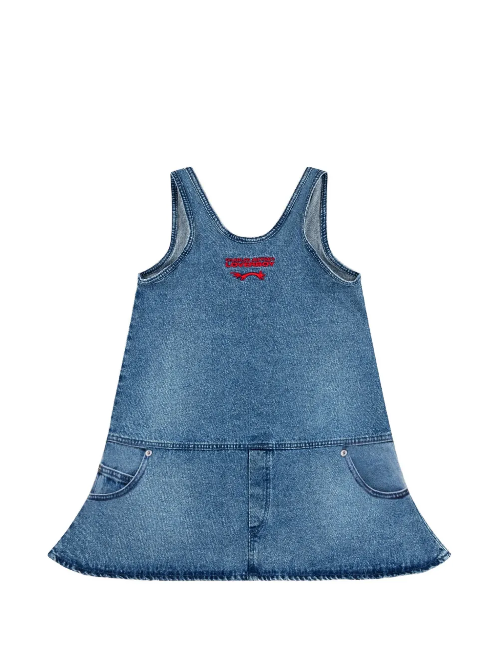 Charles Jeffrey Loverboy sleeveless denim dress - Blue