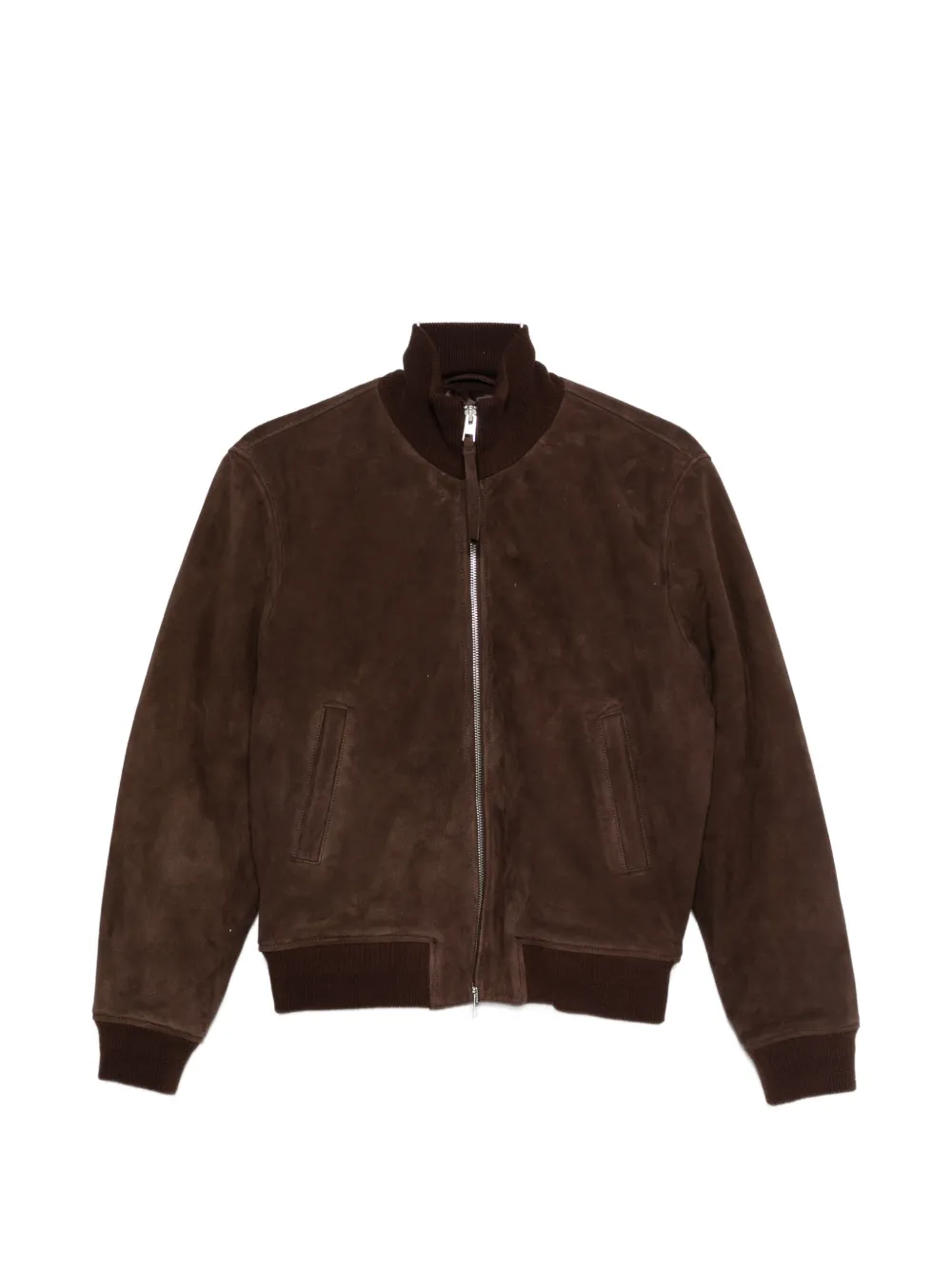 Closed Ribbed Suede Jacket In Brown