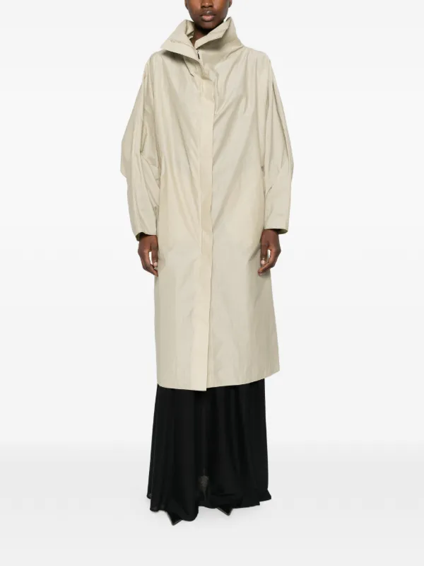 RUOHAN funnel-neck Trench Coat | Neutrals | FARFETCH IE