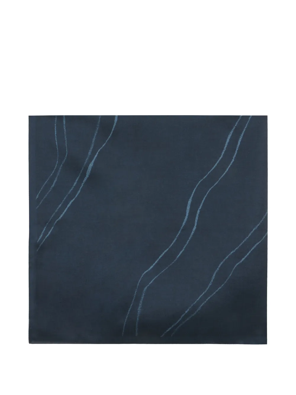 slowear printed silk scarf - Blu