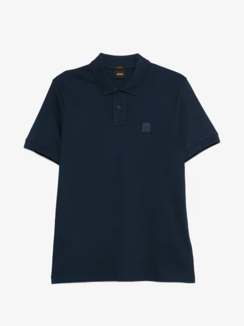 BOSS short-sleeve square-patch polo shirt