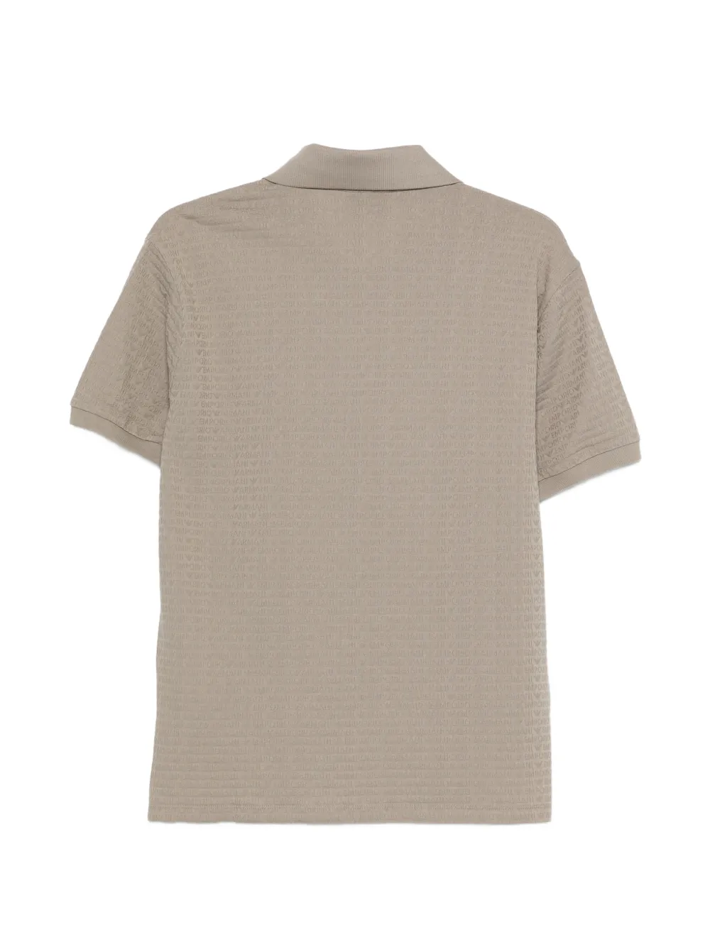 Emporio Armani Poloshirt met reliëf Beige