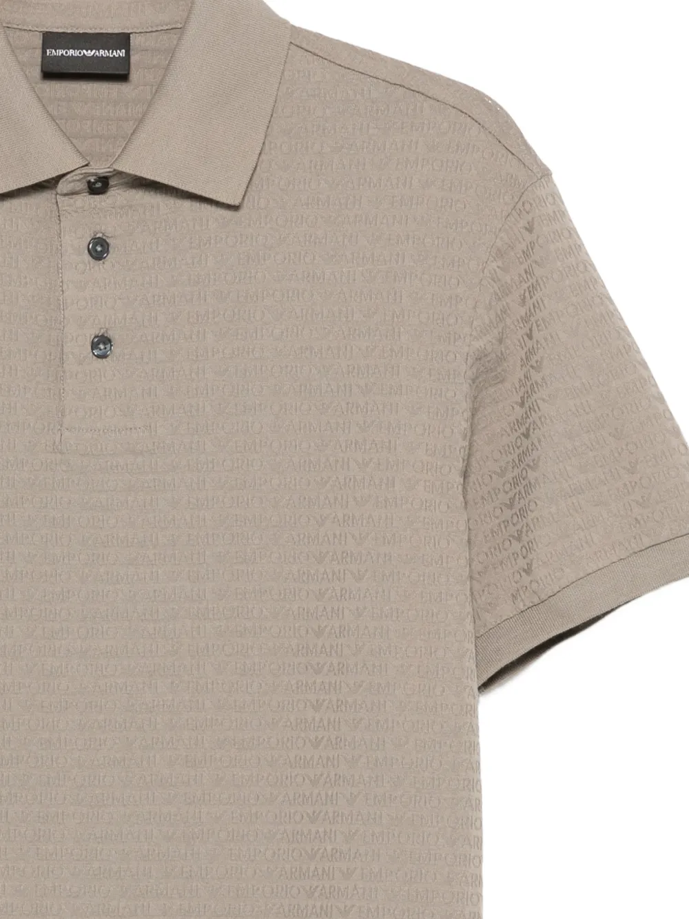 Emporio Armani Poloshirt met reliëf Beige