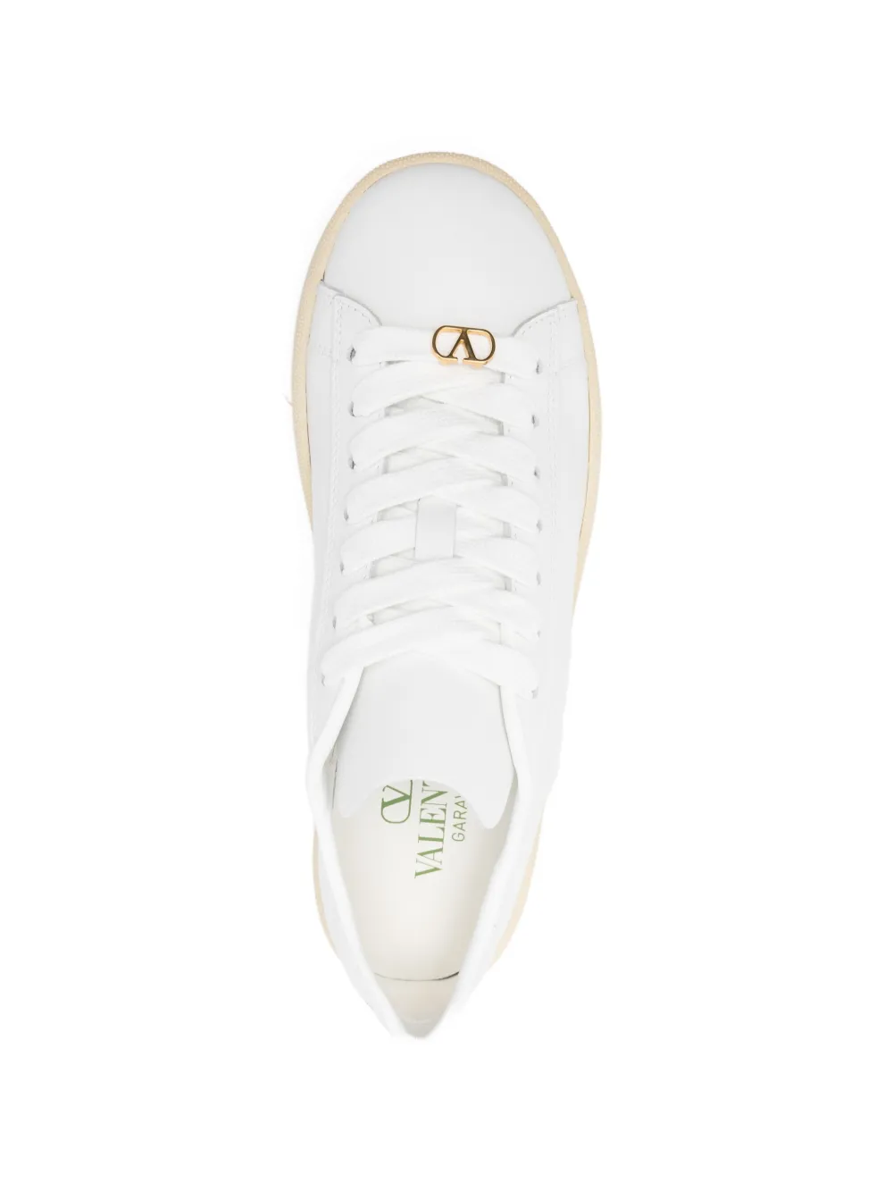 Valentino Garavani Royco logo-plaque platform sneakers Wit