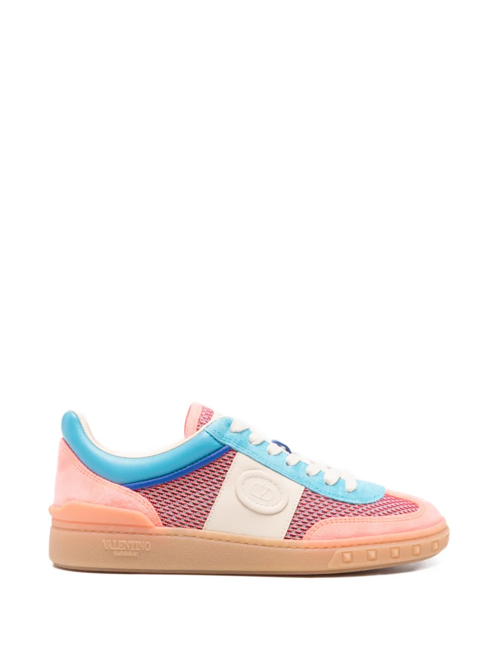 Valentino Garavani Upvillage sneakers met mesh vlak Oranje