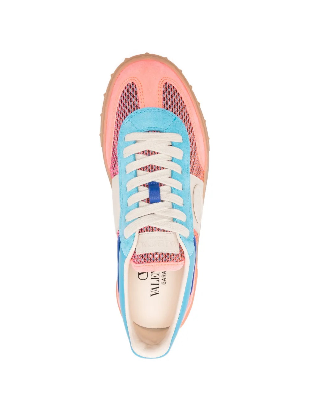 Valentino Garavani Upvillage sneakers met mesh vlak Oranje