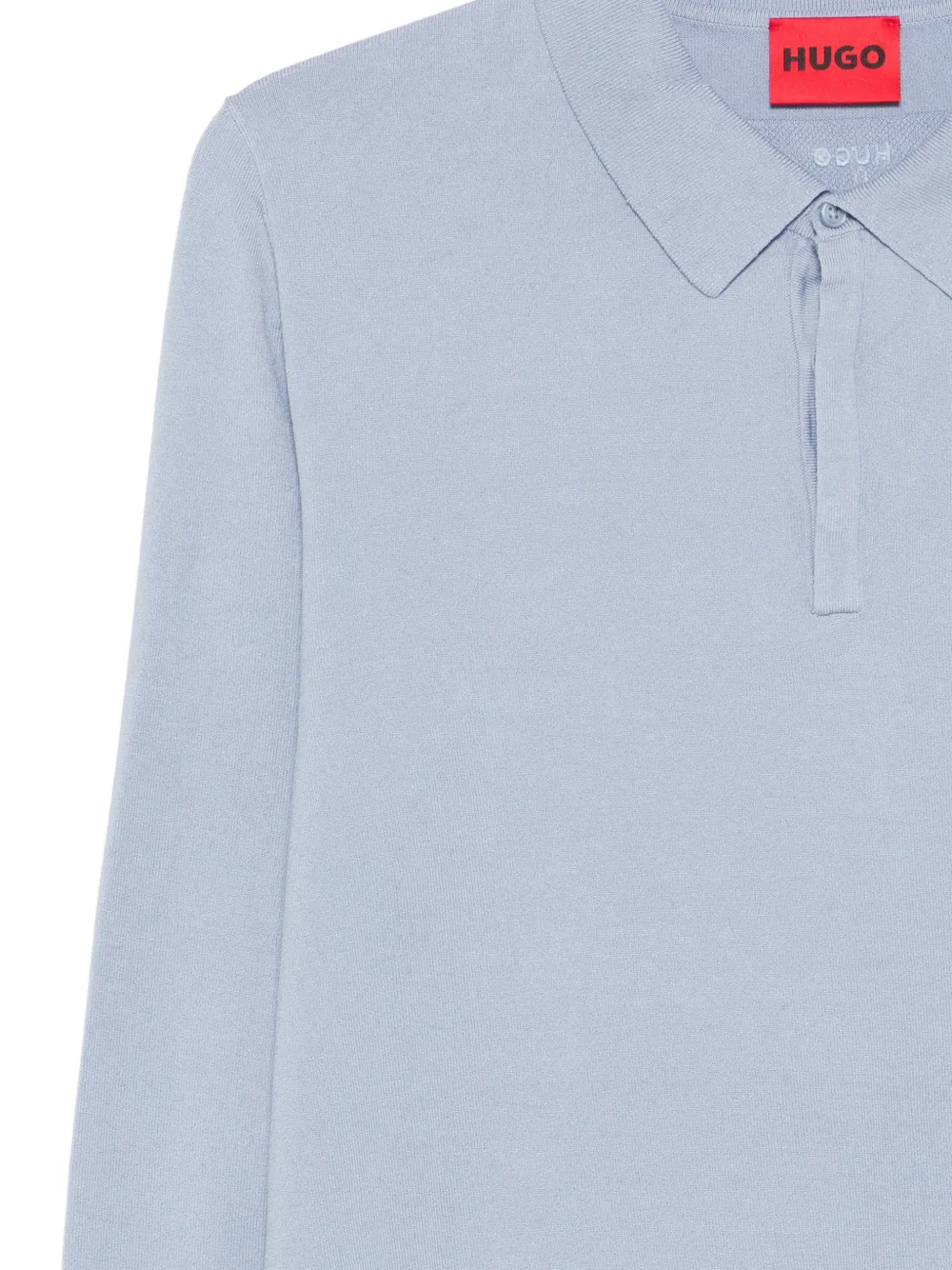 BOSS Poloshirt met lange mouwen Blauw