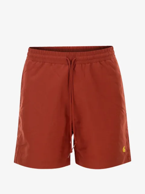 Carhartt WIP Chase logo-patch drawstring swim shorts