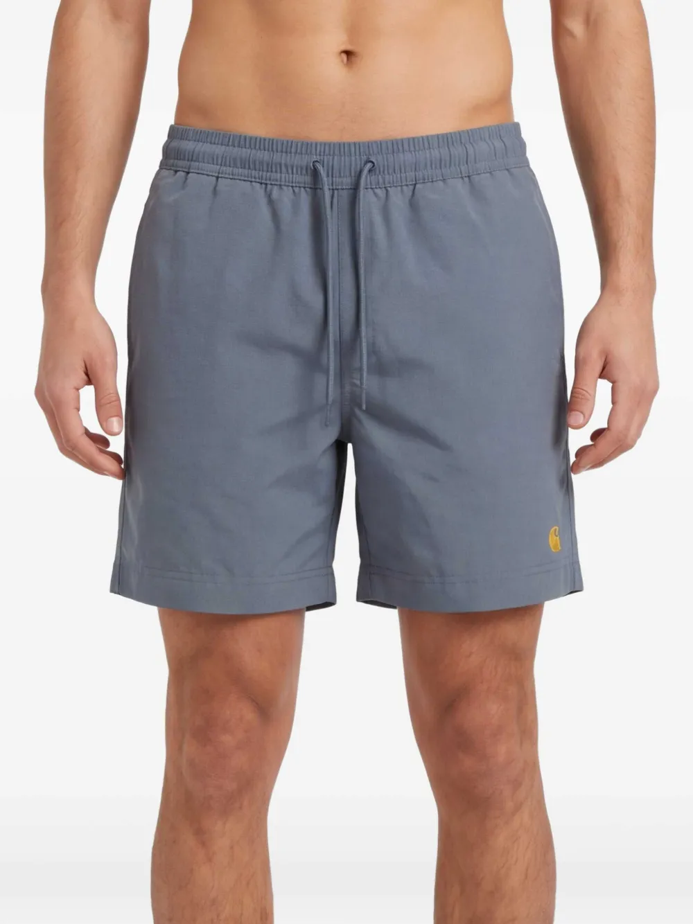Carhartt WIP Chase zwembroek met geborduurd logo Grijs